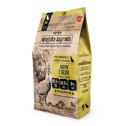 WIEJSKA ZAGRODA Turkey with goose M - kuivkoeratoit - 9kg