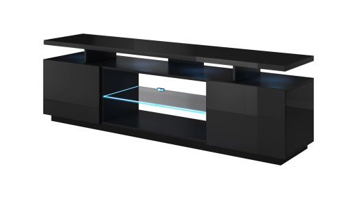 RTV EVA 180x40x56 cm must läikiv kapp