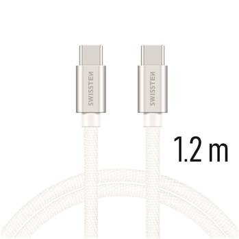 Swissten Textile Universalus Quick Charge 3.0 USB-C į USB-C duomenų ir įkrovimo kabelis 1,2 m