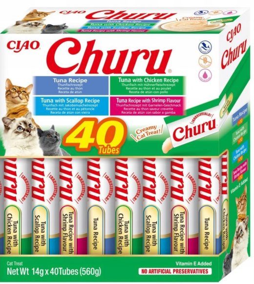 INABA Churu Mitmekesisusarvik Tuna koerakas - 40 x 14g
