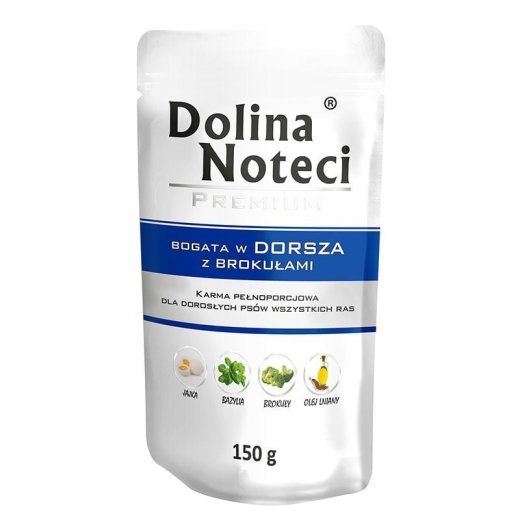 Dolina Noteci Premium rikas kala brokoli - märg koera toit - 150g