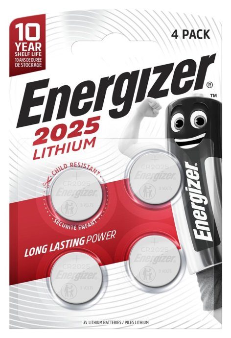 ENERGIZER AKUD SPETSIAALNE CR2025 4 TK