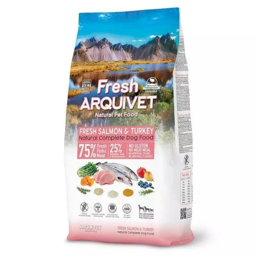 ARQUIVET Värske lõhe ja kalkun - poolniiske koeratoit - 2,5 kg