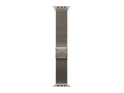 APPLE 49mm Natural Titanium Milanese Loop - Large Apple