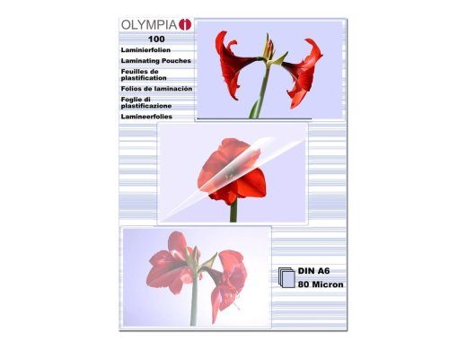 OLYMPIA A6 lammineeritud kile (105 x 148 mm) läbipaistev