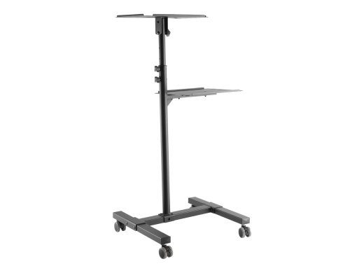 TECHLY Universaalne reguleeritav käru sülearvuti projektorile riiuliga must