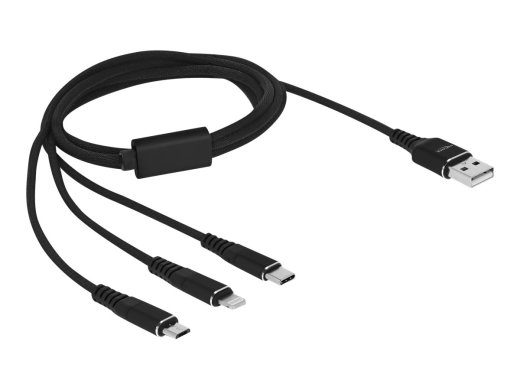 Delock Laadimiseks mõeldud Lightning kaabel 1m Must