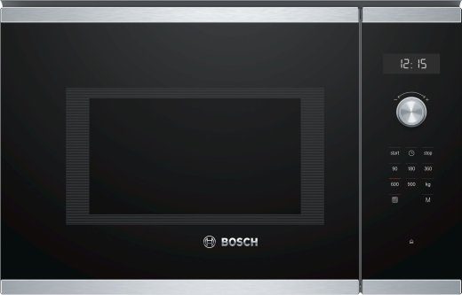 Bosch Microwave Oven BFL554MS0 Sisseehitatud 31.5 L 900 W Roostevaba teras Laius 60 cm Sügavus 60 cm Elektrooniline süütamine Grilling LED Energy ef