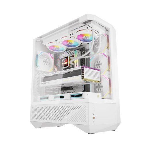 Darkflash DY460 arvutikorpuse (Valge) + 4 ARGB ventilaatorit
