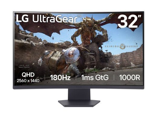 LG UltraGear 32GS60QC-B 32 colių VA 2560 x 1440 (2K) HDMI DisplayPort 180 Hz