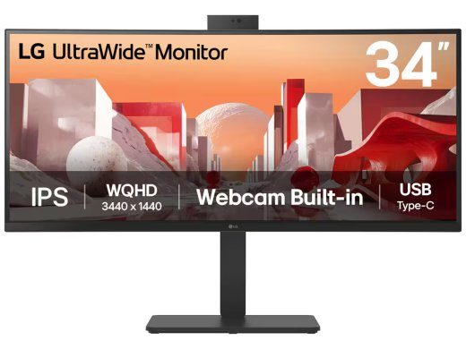 LG UltraWide 34BA85QE-B 34 Colio 3440 x 1440 (UltraWide) HDMI DisplayPort USB-C 60Hz Dokavimo monitorius