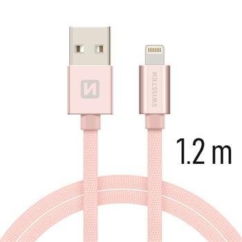 Swissten Textile kiirlaadija 3A Lightning andme- ja laadimiskaabel 1.2m