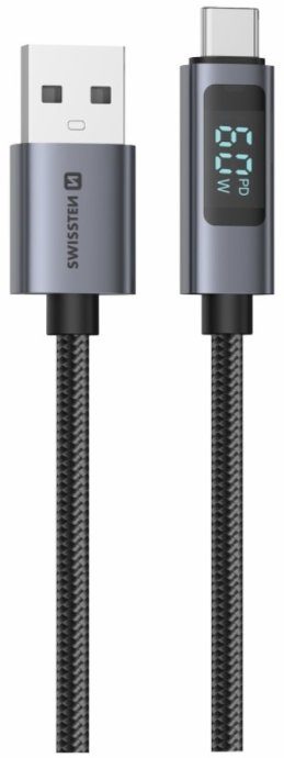 Swissten LCD kabelis USB - USB-C 1m