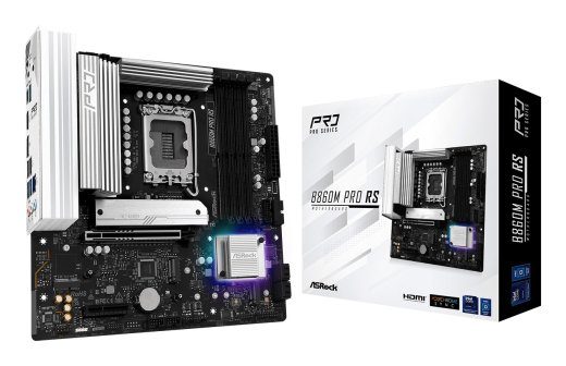 ASRock B860M Pro RS Intel B860 LGA 1851 (Socket V1) Micro ATX emaplaat