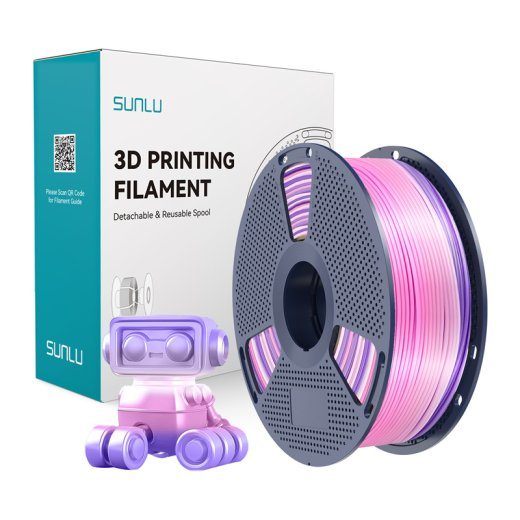 Sunlu PLA+ Silk filament (Rainbow) 03