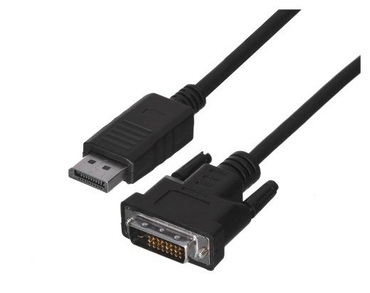 Lanberg 1 m must DisplayPort DVI-D videokaabli adapter CA-DPDV-10CU-0010-BK