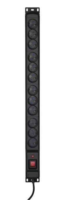 Activejet COMBO 12 socket power strip 5m black