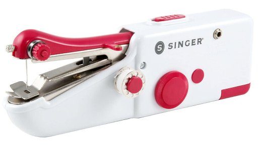 SINGER Stitch Sew Quick Mini mehaaniline õmblusmasin AA patarei valge