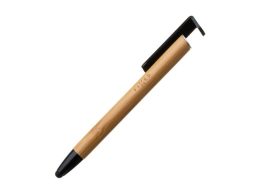 Fixed Pen With Stylus and Stand 3 in 1 Pencil Stylus for capacitive displays; Stand for phones and tablets Bamboo
