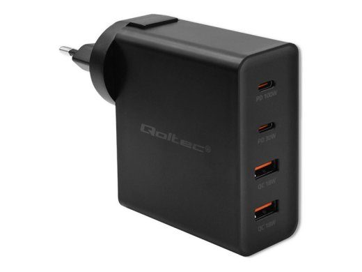 Qoltec Adapter 130Watt 2xUSB-A 2.0 2xUSB-C