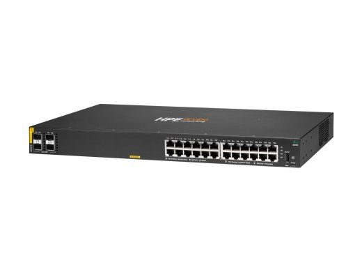 HPE Aruba Networking CX 6000 24-port 10M/100M/1G Class 4 PoE 4-port SFP 1G 370W Switch