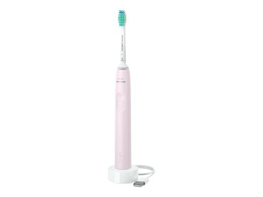 Philips Sonicare 3100 serijos HX3673 elektrinis dantų šepečiai rožinės spalvos balti