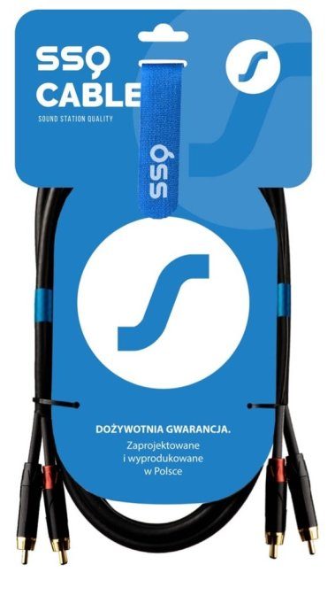 SSQ RCARCA3 - Kaabel 2x RCA - 2x RCA - 3 m, Must
