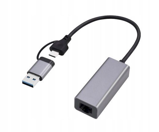 Gembird A-USB3AC-LAN-01 USB 3.1 + Type-C Gigabit võrguadapter / ruumhall