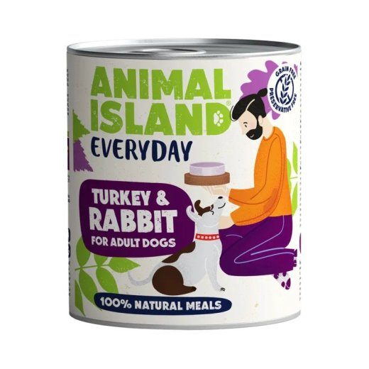 ANIMAL ISLAND Everyday Turkey and rabbit - niisked koera toidud - 800g