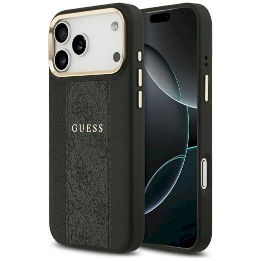 Guess 4G Triip MagSafe ümbris iPhone 17 Pro Max jaoks / must