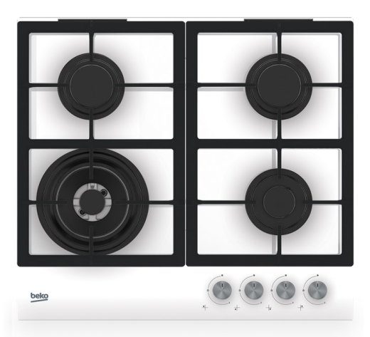 Beko HILW 64225 SW Valge Sisseehitatav 60 cm Gaasipliit 4 tsooni