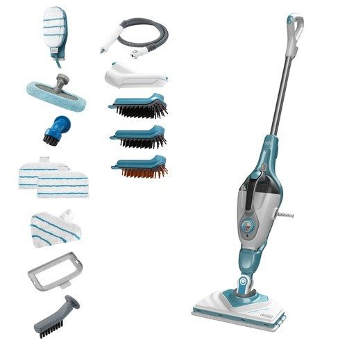 Black & Decker BHSM1610DSM Nešiojamas garo valiklis 0.5 L 1600 W Aqua spalva, Balta