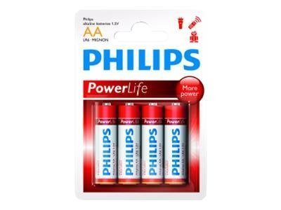 Philips Power Life AA standartinės baterijos 4 vnt.