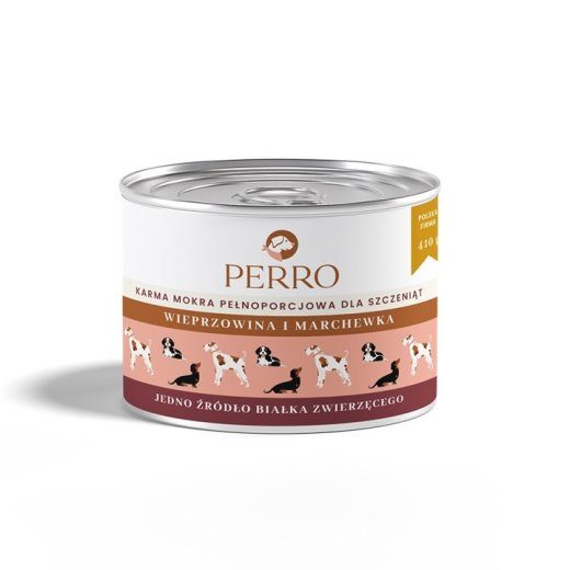 PERRO Junior Sealiha porgandiga - märg koeratoit - 410g