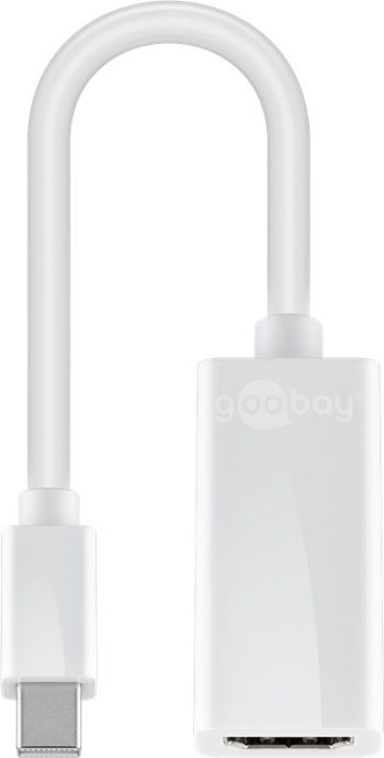 Goobay Mini DisplayPort/HDMI adapterikaabel 1.1 51729 Valge Mini DisplayPort isane HDMI emas (Tüüp A)