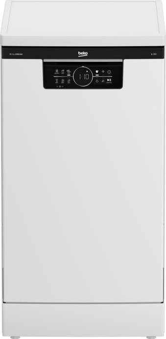BEKO Vabaseisev Nõudepesumasin BDFS26120WQ, energiaklass E, laius 45 cm, 6 programme, invertermootor, kolmas sahtli, valge