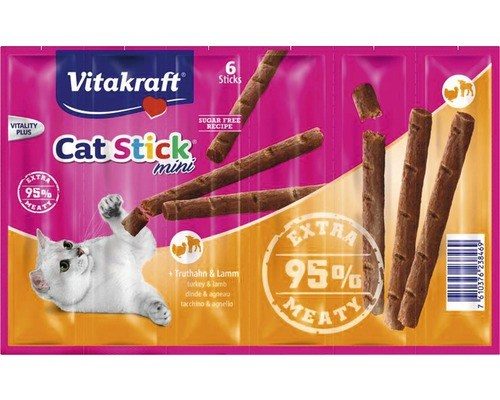Vitakraft Cat Stick kuivtoit kassidele lambaliha, kalkun 36 g