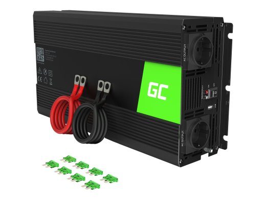 Green Cell DC kuni AC Inverter Väline Must