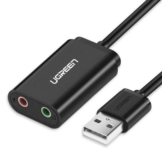 UGreen USB 2.0 väline heliadapter must