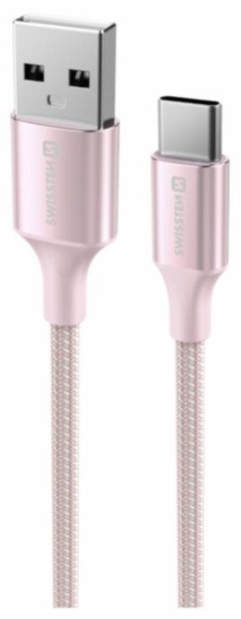 Swissten Textile II USB - USB-C andme- ja laadimiskaabel 1.5m
