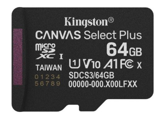 Kingston Canvas Select Plus MicroSDXC atminties kortelė 64GB