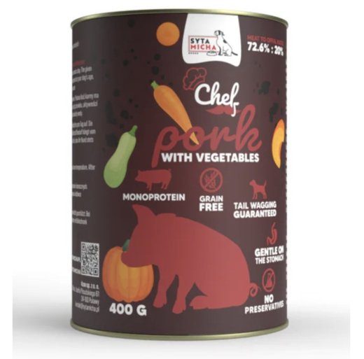 SYTA MICHA Chef Sealiha köögiviljadega - märg koeratoit - 400g