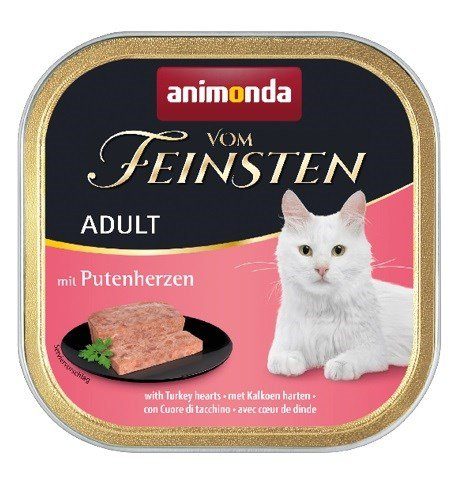 Animonda Vom Feinsten Adult Turkey hearts wet cat food, 100g