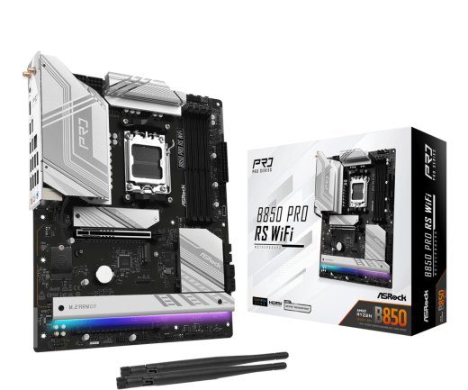 Eemastehõlbel ASROCK AMD B850 SAM5 ATX Mälu DDR5 Mälusad 4 1xPCI-Express 4.0 16x 1xPCI-Express 5.0 16x 1xM.2 1xHDMI 1xAudio-In 1xAudio-Out 1xMic