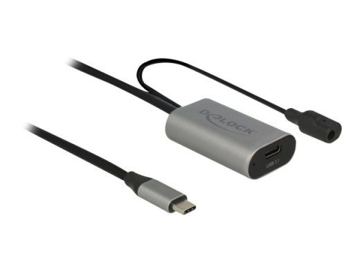 Delock 5m USB Type-C pikenduskaabel (must)