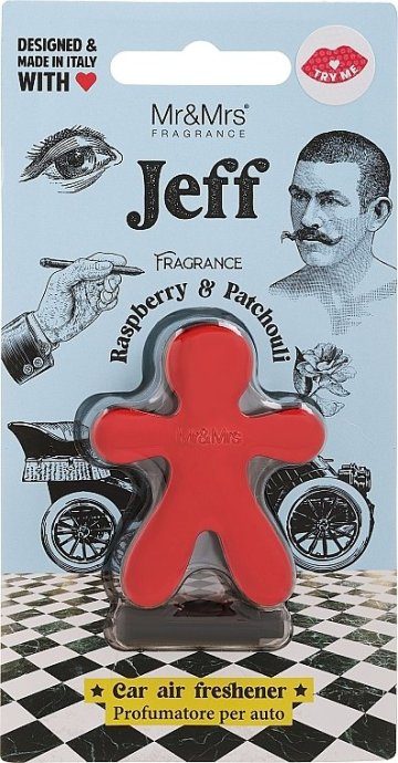 Mr&Mrs Fragrance Jeff Chrome Car Air Freshener Raspberry & Patchouli
