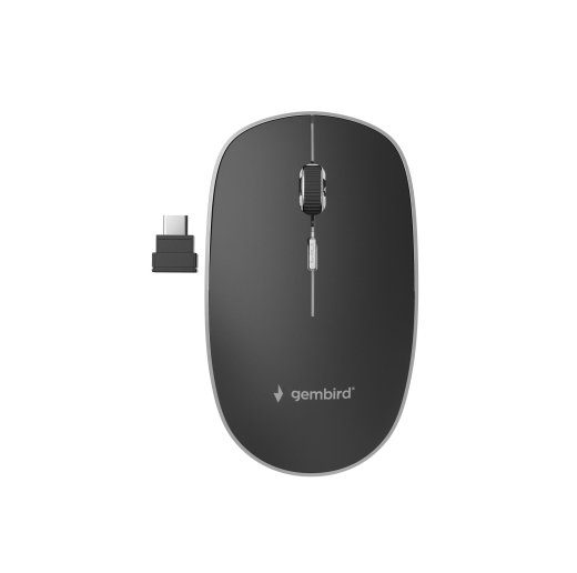 Pelė USB-C OPTICAL WRL JUODA/TYLI MUSW-4BSC-01 GEMBIRD