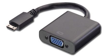 HDMI Mini - VGA adapterius M-F HDMI Mini tipo - VGA, juodas