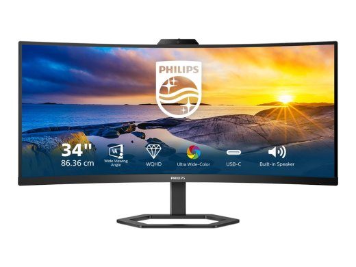 Philips 34E1C5600HE 34 VA 3440 x 1440 (UltraWide) HDMI DisplayPort USB-C 100Hz prijungimo ekranas