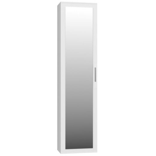 Topeshop DUO SZAFKA BIEL magamisruumi kapi/kapis 2 riiulit 1 ukse(t) Valge